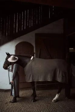 100% undyed natural sheep wool rug PURE by EQUITECT.