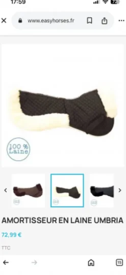 Amortisseur de dos en laine Umbria