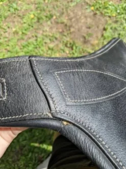 Bavette cuir noir grainé Luxe TdeT 115cm