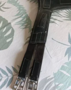 Bavette cuir noir grainé Luxe TdeT 115cm