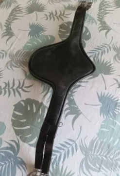 Bavette cuir noir grainé Luxe TdeT 115cm