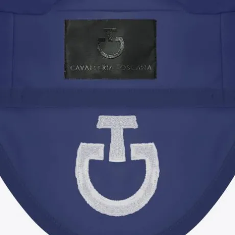 Bonnet anti mouches en tissu bleu - Cavalleria toscana - jersey léger
