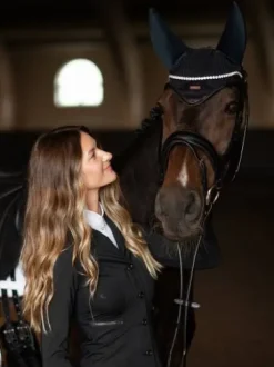 Bonnet anti-mouches anti bruit Modern Dark Ocean - Equestrian Stockholm