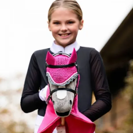 Bonnet anti-mouches hobby horse - QHP - polyester et coton