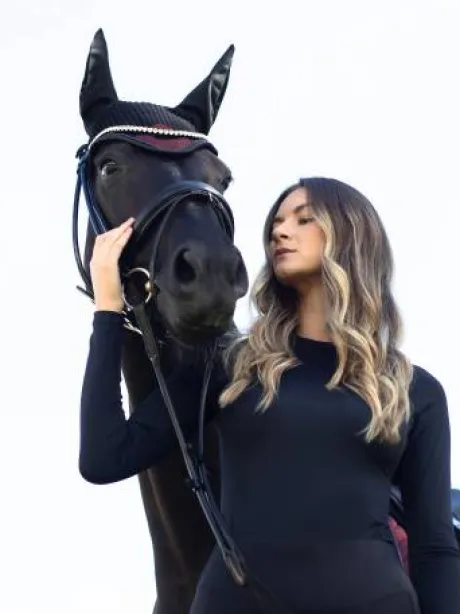 Bonnet anti-mouches Modern Purple Night - Equestrian Stockholm