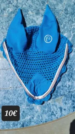 Bonnet bleu Equithème taille cheval