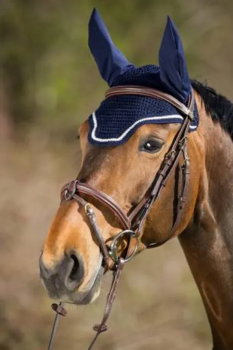 Bonnet crochet carré - HFI - oreilles élastiques
