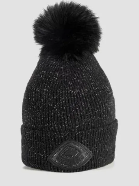 Bonnet Equiline Lurex et pompom