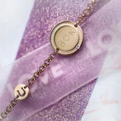 Bracelet avec médaille personnalisée - Ponytail & Co