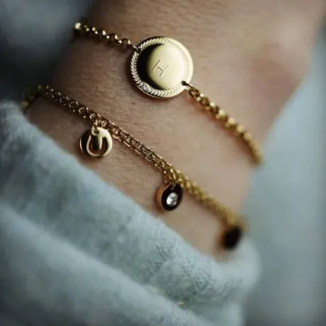 Bracelet avec médaille personnalisée - Ponytail & Co