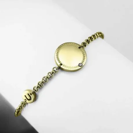 Bracelet avec médaille personnalisée - Ponytail & Co