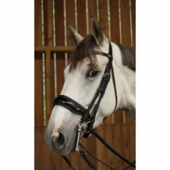 Bride avec muserolle large vernie noir Working Collection - Dy'on