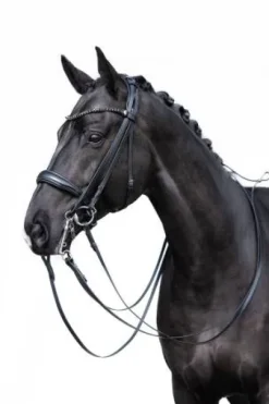 Bride de dressage Grace - HKM - Cuir avec strass