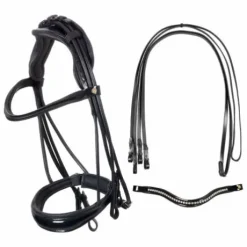 Bride EQUESTRO Dressage cuir - Tétiêre anatomique