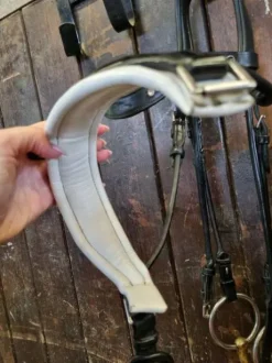 Bridon Dyon dressage vernis et blanc taille cob