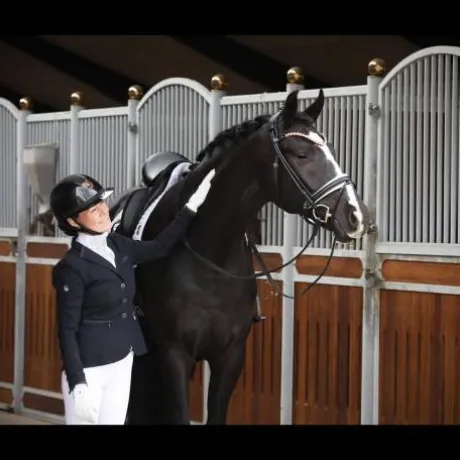 Bridon FLEUR cuir rond noir doublé blanc - SD Design