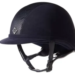 Casque ayr8 - Charles Owen - microsuede marine / argenté