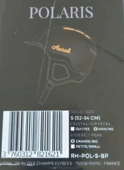 Casque bonde Aurak Polaris taille S 52-54 cm