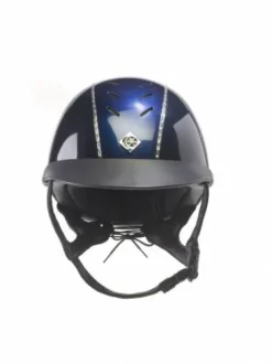 Casque Charles Owen Ayrbrush Reflection Visière Large Marine Brillant