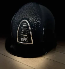 Casque CROMO 2.0 Noir Polish Chamois argent visière POLO - KEP ITALIA