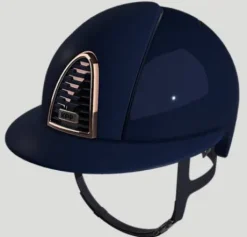 Casque CROMO 2.0 Polish Bleu Rose Gold visière POLO - KEP ITALIA