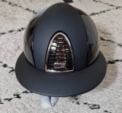 Casque CROMO 2.0 Polish Noir Rose Gold visière POLO - KEP