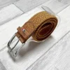 Ceinture Grand Prix Gold/Camel - Melca Paris