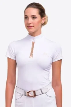 Chemise de concours courte ROSE GOLD - Cavalliera - Détails en or rose