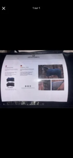 Couverture de box taille 155 , 300g Noir Kentucky