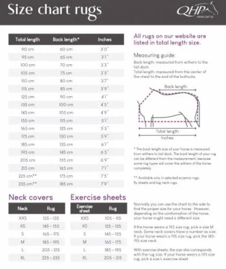 Couverture imperméable 150g 1200D - QHP - Collection automne hiver 2025