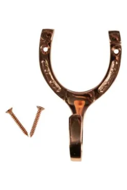 Crochet d'écurie Fer A Cheval Laiton HKM