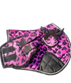 Ensemble d’équitation rose à motifs léopard