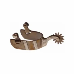 Eperons WESTERN bruni avec inserts en inox