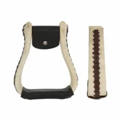 Etriers western en cuir brut Lakota