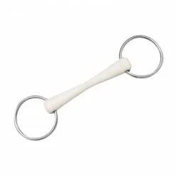 Filet 2 anneaux Nathe - mors en caoutchouc droit