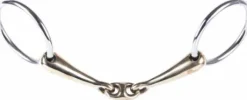 Filet de bride double brisure maillechort - Harrys horse - mors inox