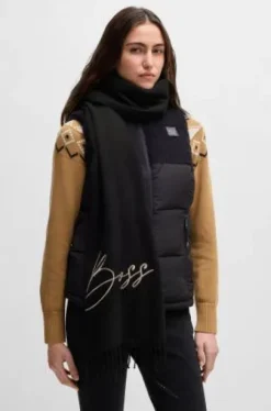 Foulard Logo Noir - Boss Equestrian - Tricot doux