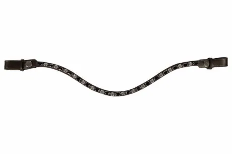 Frontal amazing - HKM - cuir avec pierres