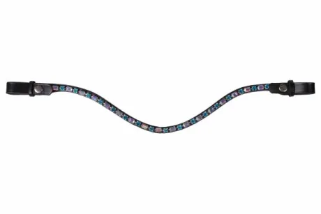 Frontal amazing - HKM - cuir avec pierres