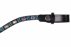 Frontal amazing - HKM - cuir avec pierres