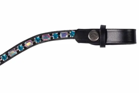 Frontal amazing - HKM - cuir avec pierres