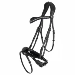 Frontal en cuir Skye - QHP - Bouton pression