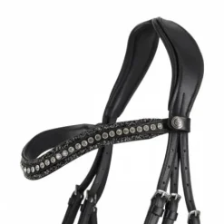 Frontal en cuir Skye - QHP - Bouton pression