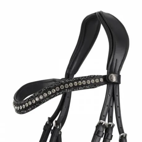 Frontal en cuir Skye - QHP - Bouton pression