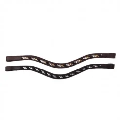 Frontal Raffinée en cuir avec strass - Jmr Pro