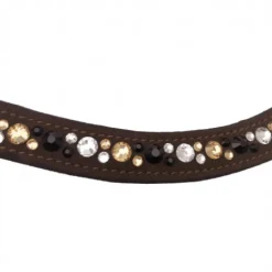 Frontal Raffinée en cuir avec strass - Jmr Pro