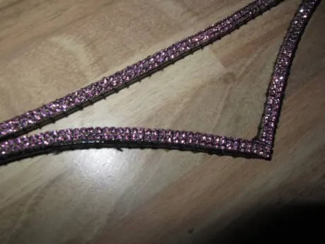 Frontal strass rose triangle