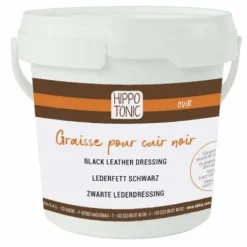 Graisse pour cuir noire - Hippo-Tonic - Protège et nourrit