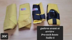 Guêtres avant et arrières jaune Proteck boots USA