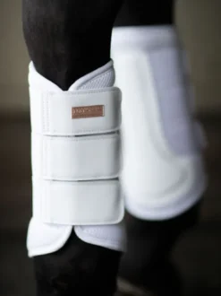 Guêtres de dressage Classic mesh Blanc Rose Gold - Equestrian Stockholm